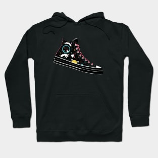 Space Converse Illustration black &amp; colour Hoodie